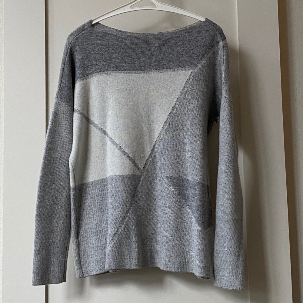 Modern Boatneck Gray Sweater by Lovestitch